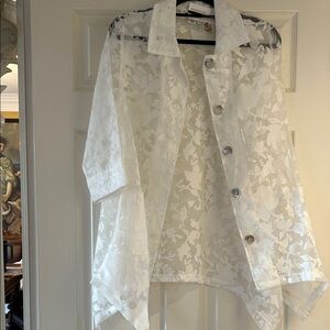 Sheer White Floral Jacket